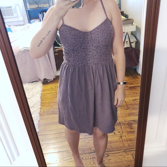 American Eagle Outfitters Purple Lace Dress - Picture 4 of 5